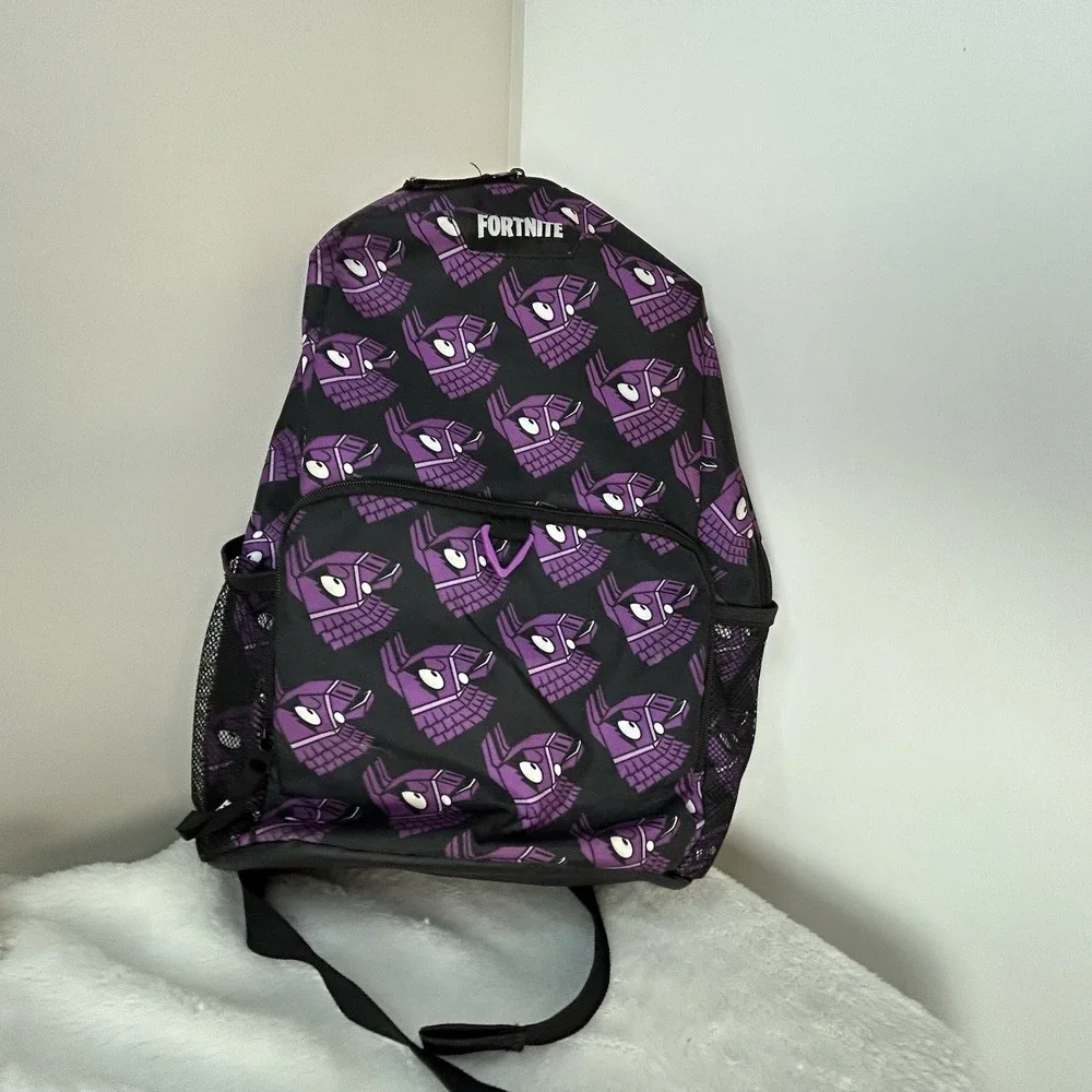 Fortnite Loot‎ Supply Llama  Backpack Kids Purple Black Medium Size